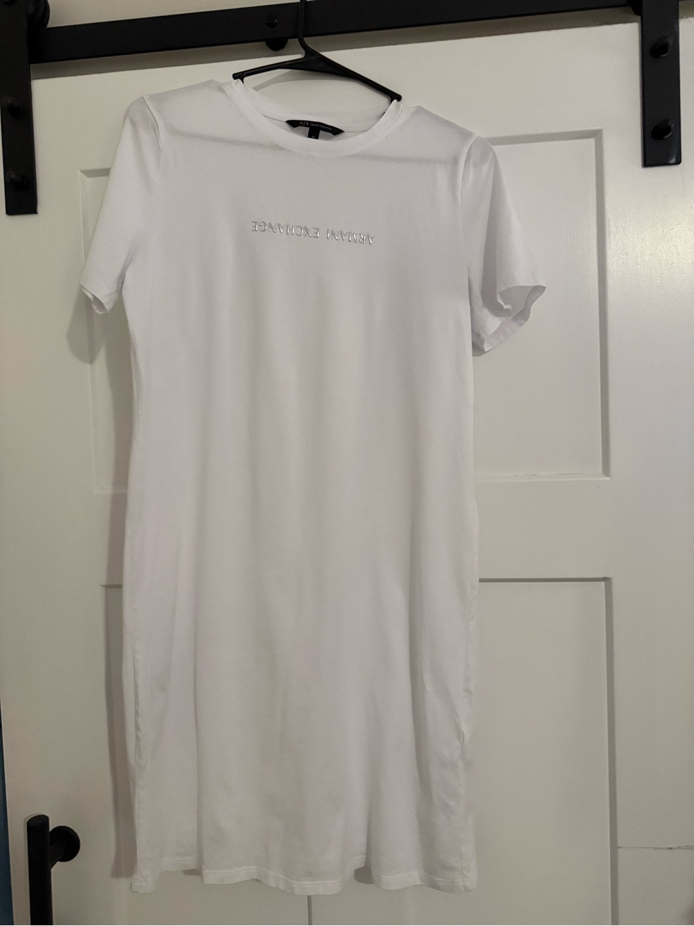 AX White Short Sleeve Jersey T-Shirt Dress NWOT 0935
